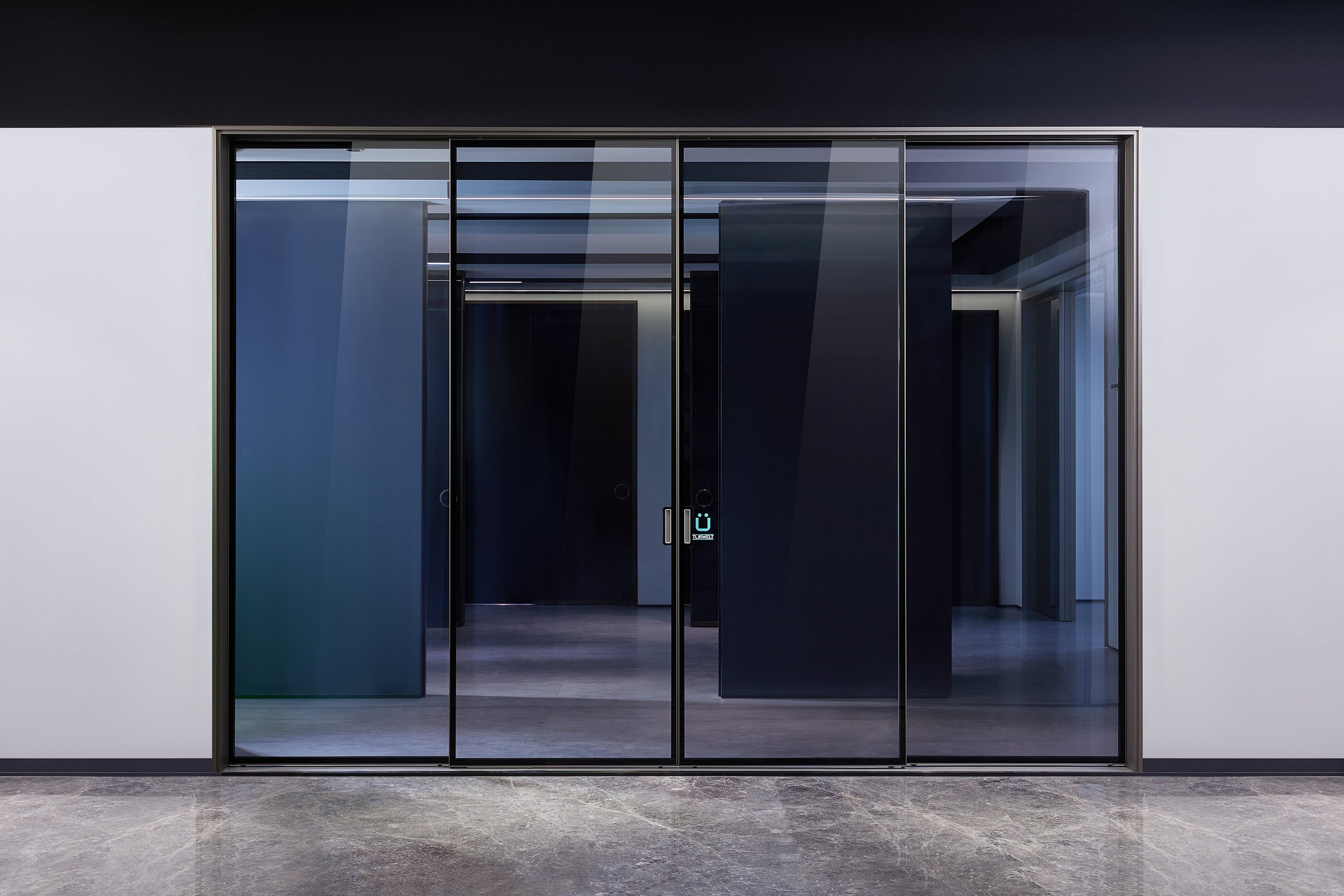 吊轨错开门-铝双玻