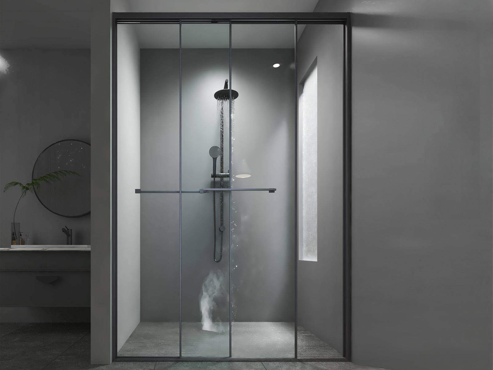 侧挂双轮+弹开阻尼